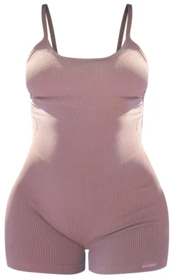 PrettyLittleThing Seamless Gym Wear*Acid Wash Seamless Rib Mini Gym Unitard