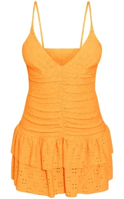 Broderie Cami Frill Hem Shift Dress-PrettyLittleThing Online
