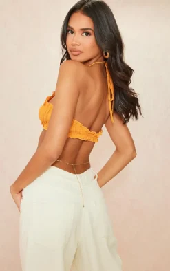 PrettyLittleThing Bralets*Cross Front Ruched Cup Strappy Bralet