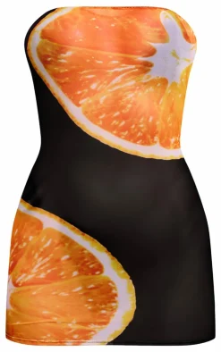 Fruit Printed Mesh Bandeau Bodycon Dress-PrettyLittleThing Best