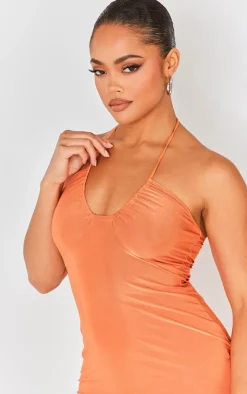 Halterneck Cut Out Bodycon Dress-PrettyLittleThing Best