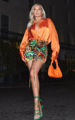 Oversized Satin Shirt-PrettyLittleThing Discount