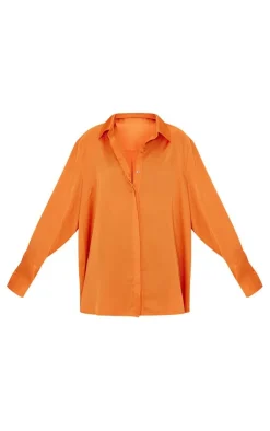 Oversized Satin Shirt-PrettyLittleThing Discount
