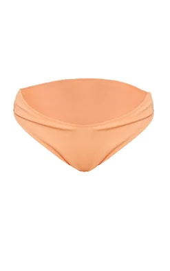 Orange Rib Bikini Bottoms