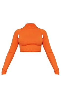 PrettyLittleThing Sweaters*Soft Knit Cut Out Crop Sweater