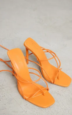 PrettyLittleThing Lace Up Heels*Square Toe Lace Up Heeled Sandals