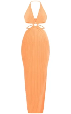 Textured Cut Out Ring Detail Maxi Dress-PrettyLittleThing Outlet