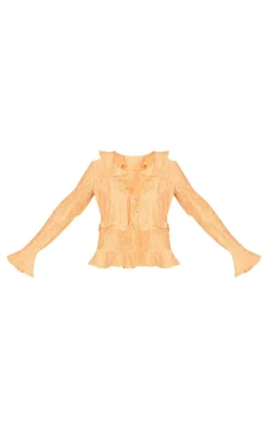 PrettyLittleThing Blouses*Tiered Ruffle Flute Sleeve Top