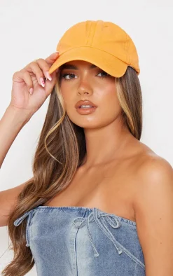 PrettyLittleThing Baseball Caps*Washed Denim Cap