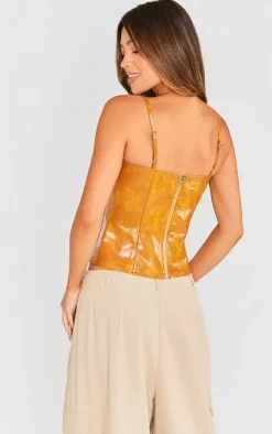 PrettyLittleThing Corsets*Washed Faux Lather Structured Corset