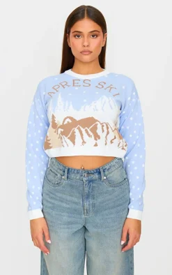 PrettyLittleThing Sweaters*Apres Ski Cropped Christmas Sweater