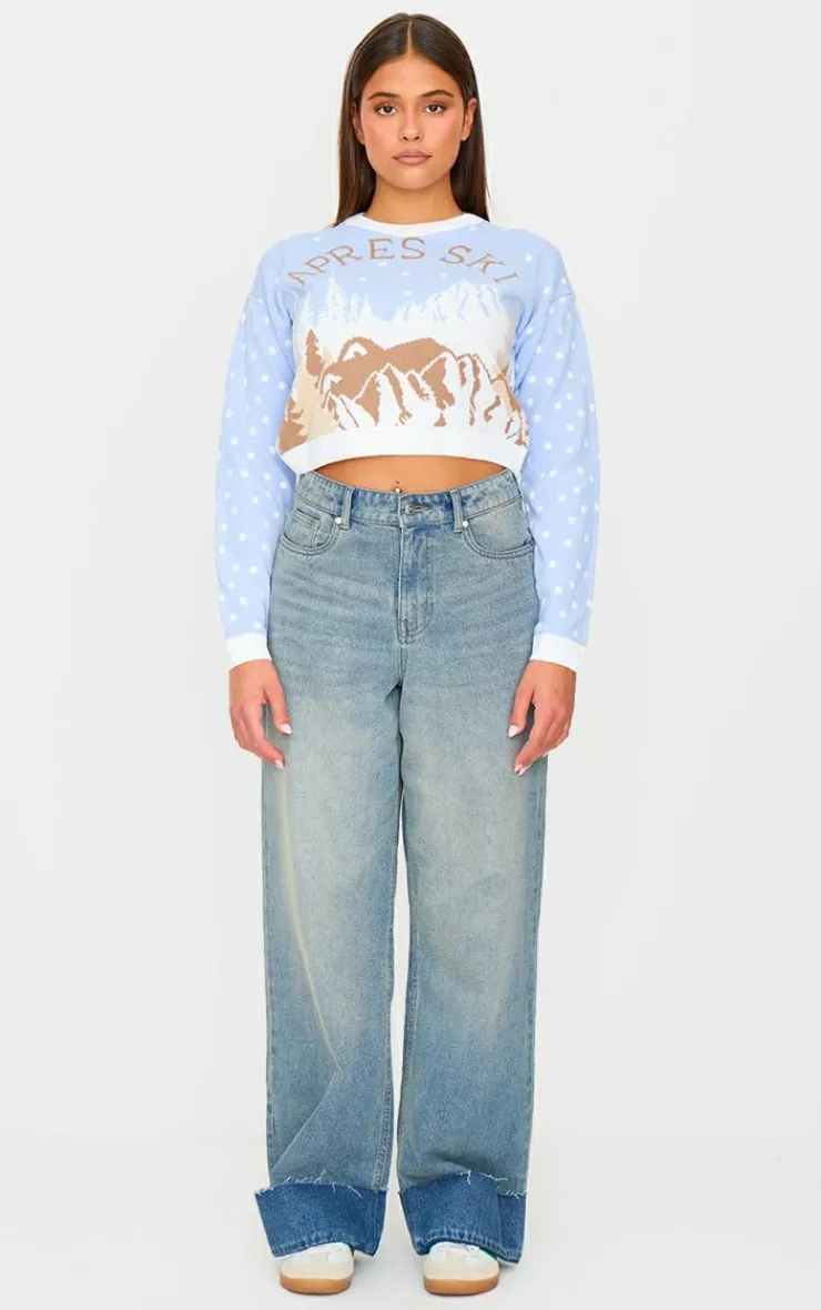 PrettyLittleThing Sweaters*Apres Ski Cropped Christmas Sweater
