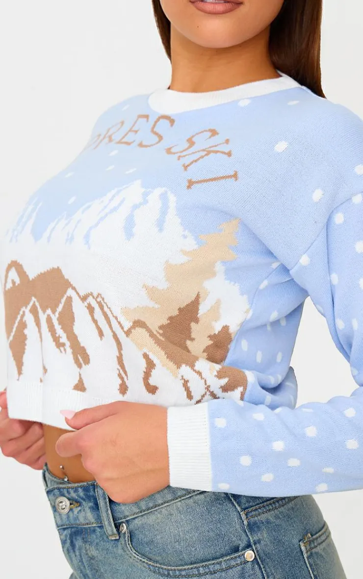 PrettyLittleThing Sweaters*Apres Ski Cropped Christmas Sweater