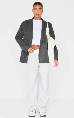 Pale Grey Contrast Waistband Boxer Detail Low Rise Pants
