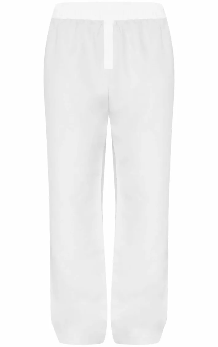 Pale Grey Contrast Waistband Boxer Detail Low Rise Pants