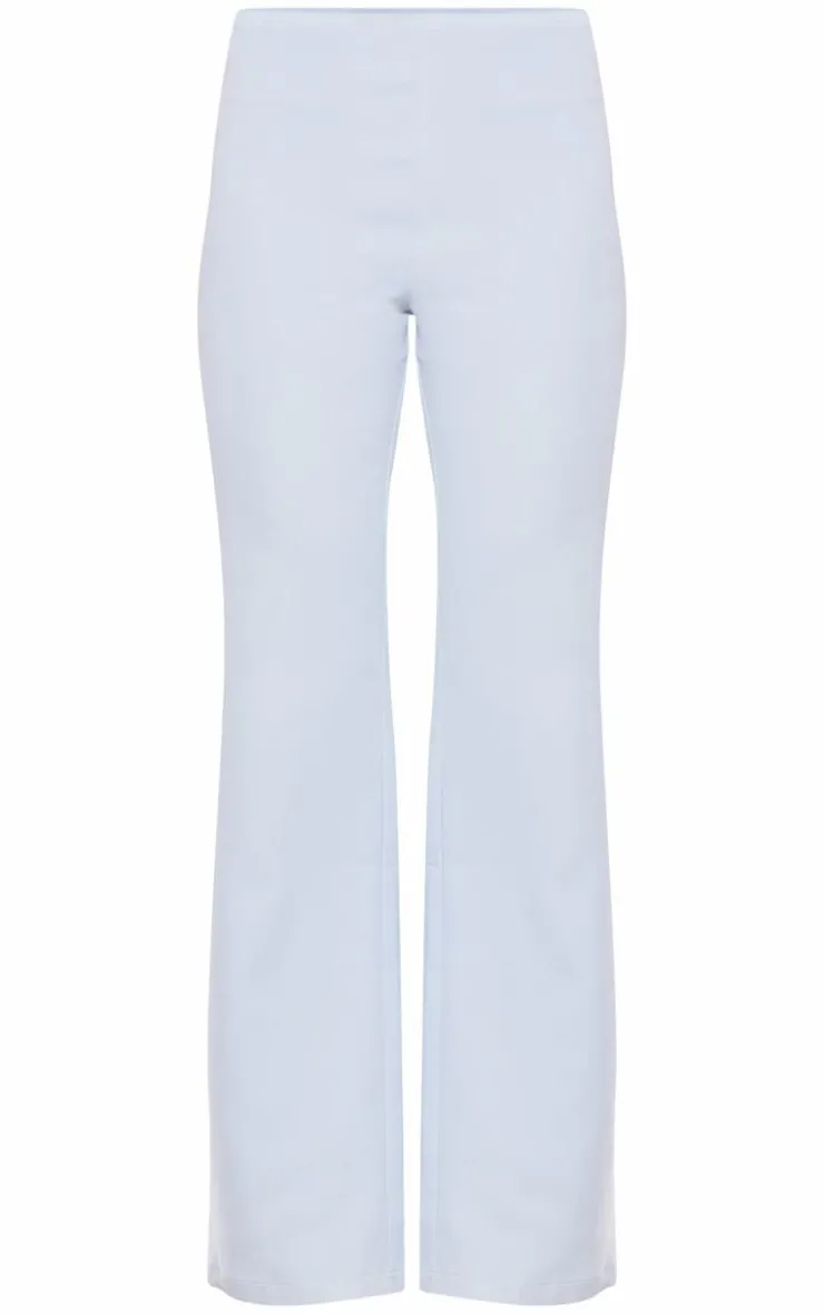 Clearance PrettyLittleThing Tailored Low Rise Skinny Flared Pants Pastel Blue