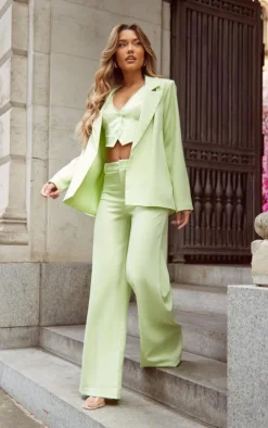Best PrettyLittleThing Woven Oversized Suit Jacket Pastel Green