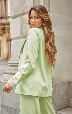 Best PrettyLittleThing Woven Oversized Suit Jacket Pastel Green