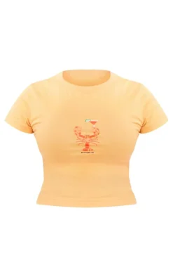 PrettyLittleThing T-Shirts*Lobster Printed Fitted T Shirt
