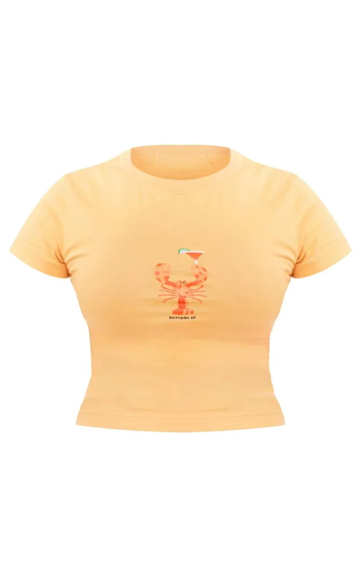 PrettyLittleThing T-Shirts*Lobster Printed Fitted T Shirt