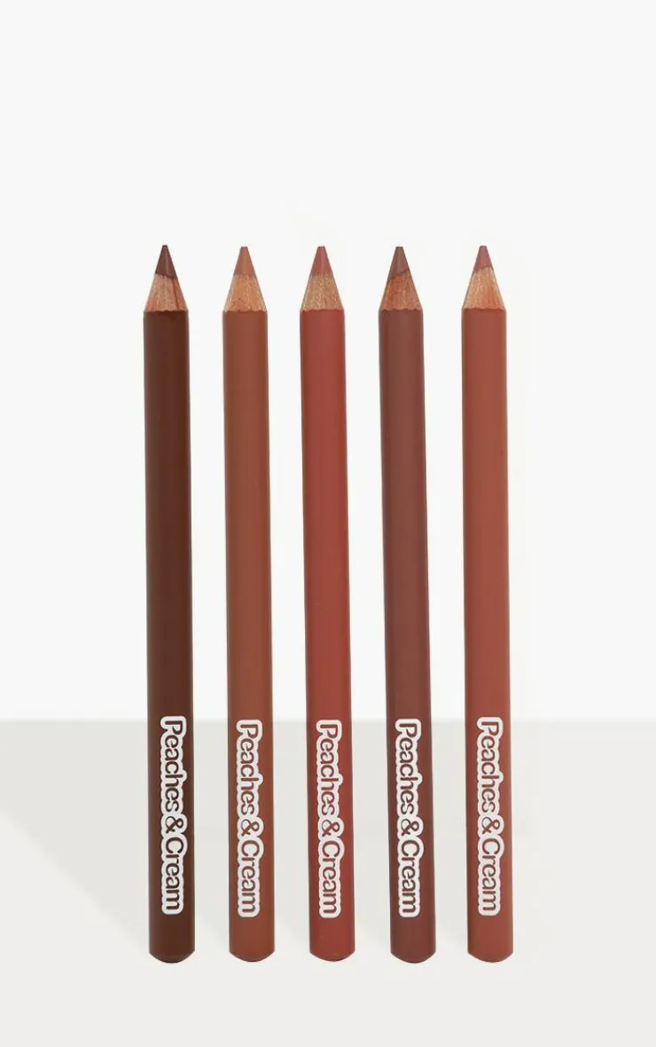 PrettyLittleThing Lip Liners*Peaches & Cream Hold The Line 5 Pack Lip Liners