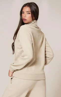 PrettyLittleThing Grey Sweatsuits*Seam Detail Zip Through Track Top