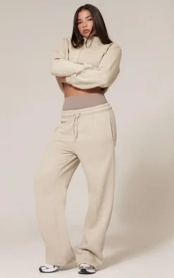PrettyLittleThing Grey Sweatsuits*Seam Detail Zip Through Track Top