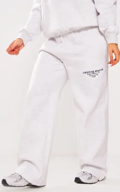 Best PrettyLittleThing Petite Graphic Detail Oversized Sweatpants Ash Grey