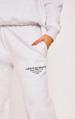 Best PrettyLittleThing Petite Graphic Detail Oversized Sweatpants Ash Grey