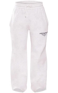 Best PrettyLittleThing Petite Graphic Detail Oversized Sweatpants Ash Grey