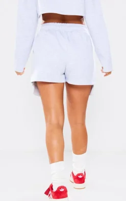 Online PrettyLittleThing Petite Pocket Detail Shorts Ash Grey
