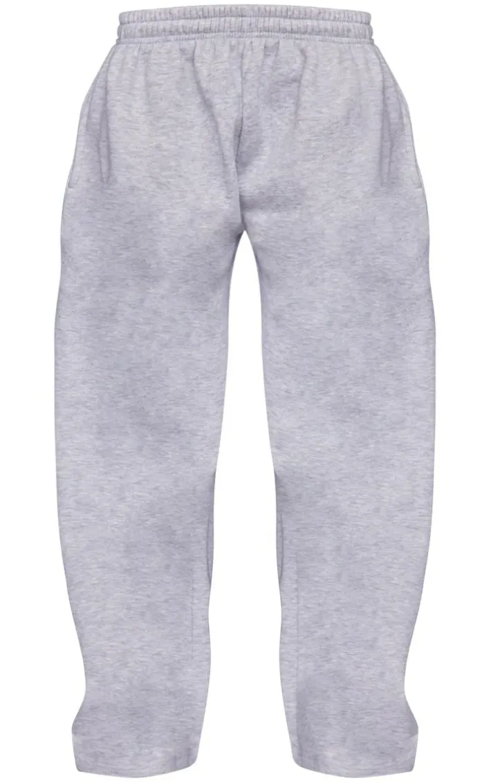 Petite Ash Grey Super Wide Leg Sweatpants