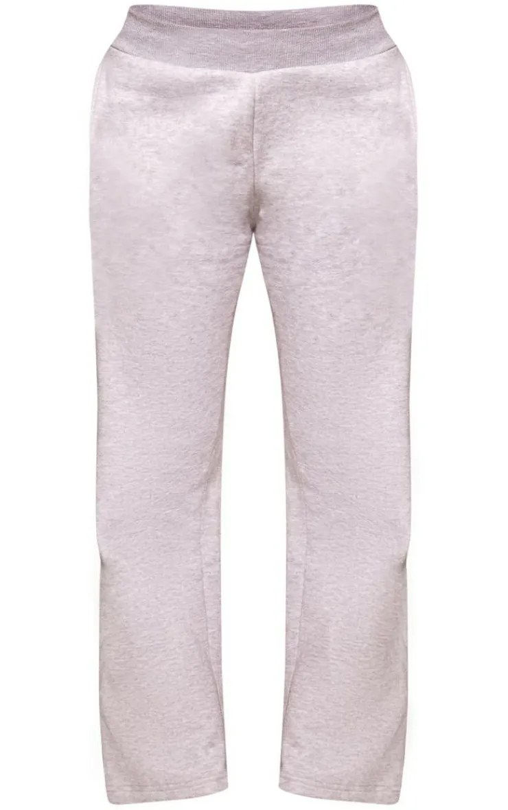 Hot PrettyLittleThing Petite Wide Leg Sweatpants Ash Grey