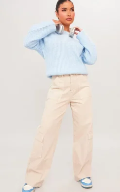 PrettyLittleThing Oversized Sweaters*Petite Oversized Fluffy Knitted Sweater