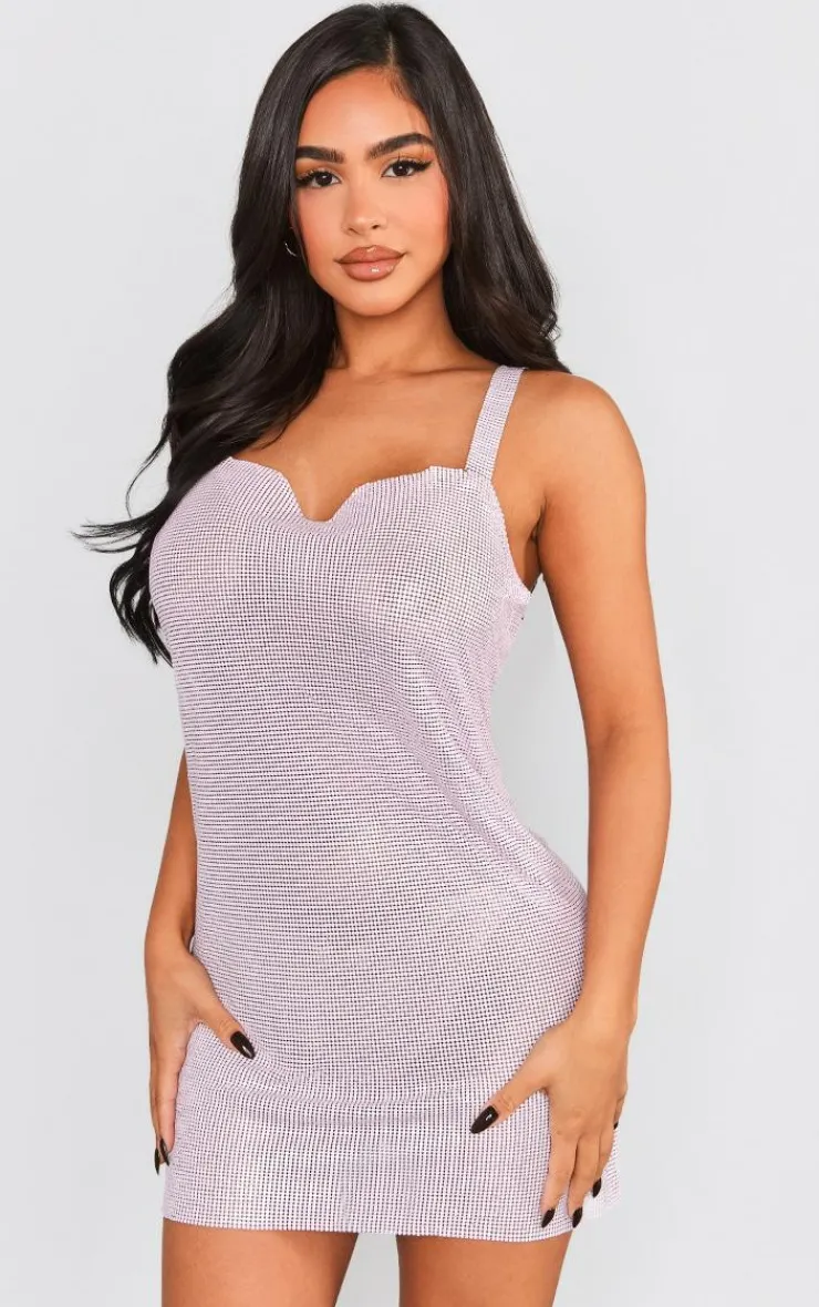 Petite Chainmail Mini Dress-PrettyLittleThing Outlet