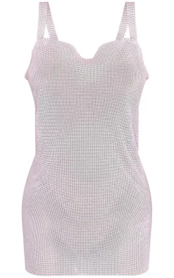 Petite Chainmail Mini Dress-PrettyLittleThing Outlet