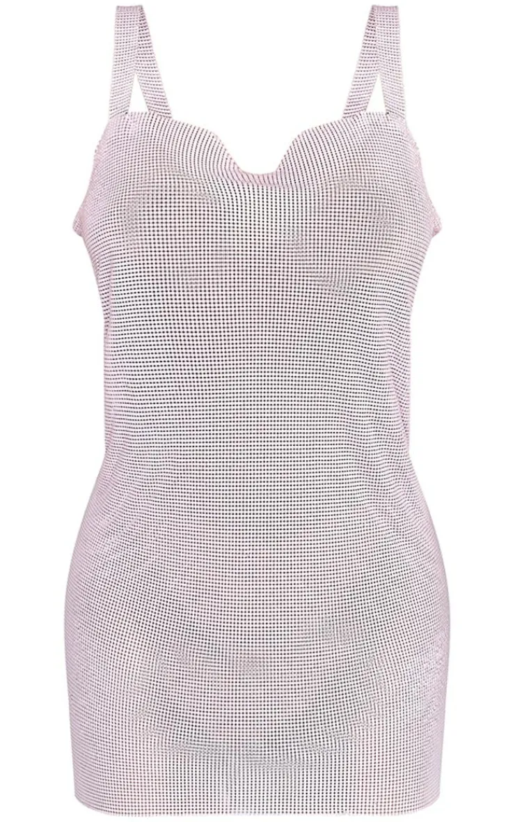 Petite Chainmail Mini Dress-PrettyLittleThing Outlet