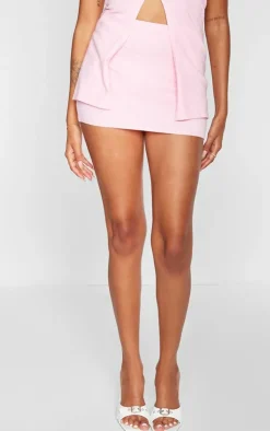Best PrettyLittleThing Petite Knitted Micro Mini Skirt Baby Pink