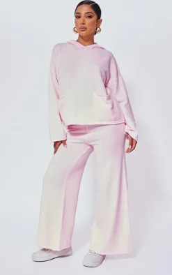 PrettyLittleThing Knitted Two Piece Sets*Petite Luxe Knit Wide Leg Pants
