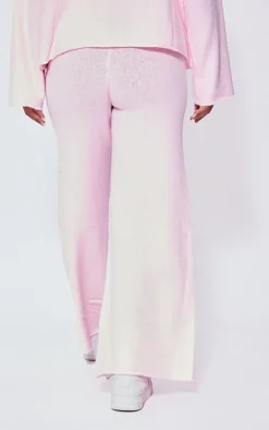 PrettyLittleThing Knitted Two Piece Sets*Petite Luxe Knit Wide Leg Pants