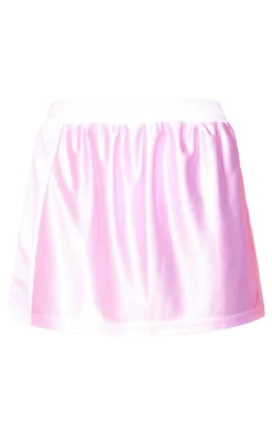 Outlet PrettyLittleThing Petite Sports Split Front Mini Skirt Baby Pink
