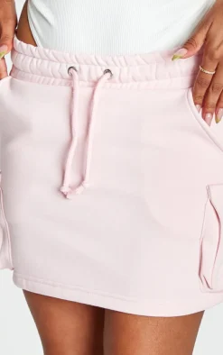 Petite Baby Pink Sweat Pocket Skirt