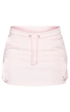Petite Baby Pink Sweat Pocket Skirt