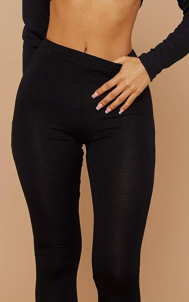Petite Basic Jersey Wide Leg Flares-PrettyLittleThing New