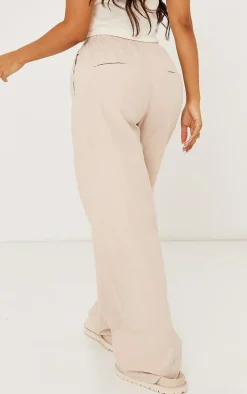 Petite Beige Peach Skin Cargo Pants