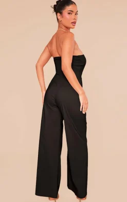 Petite Bandeau Wide Leg Jumpsuit-PrettyLittleThing Clearance