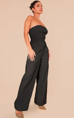 Petite Bandeau Wide Leg Jumpsuit-PrettyLittleThing Clearance