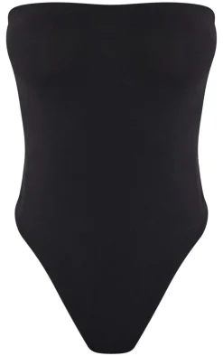 PrettyLittleThing Basic Tops*Petite Basic Cotton Blend Bandeau Bodysuit