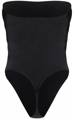 PrettyLittleThing Basic Tops*Petite Basic Cotton Blend Bandeau Bodysuit