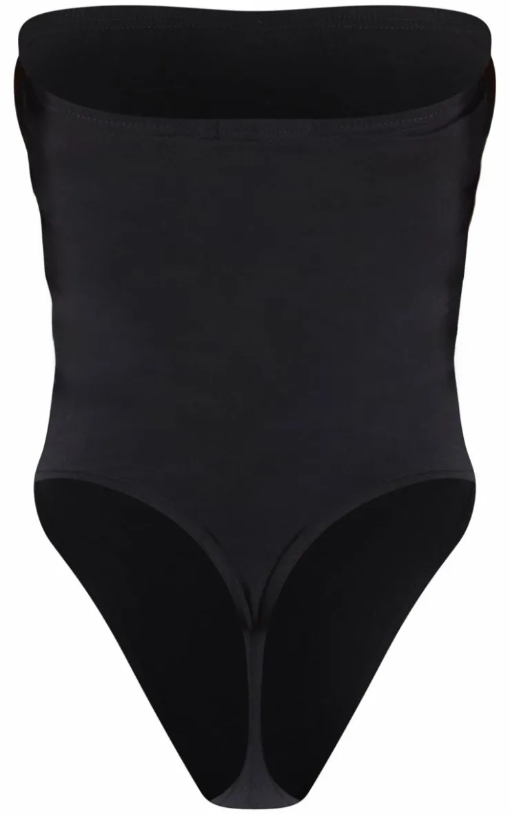 PrettyLittleThing Basic Tops*Petite Basic Cotton Blend Bandeau Bodysuit